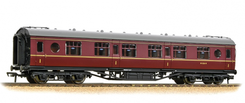 Bachmann 39-456 LMS 57ft 'Porthole' First Corridor BR Maroon